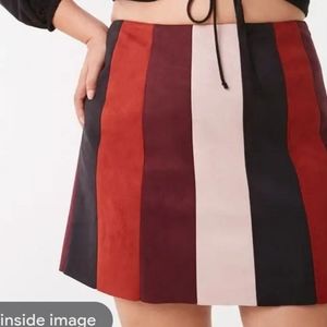 NWT Suede color block skirt Fits a 2x F21